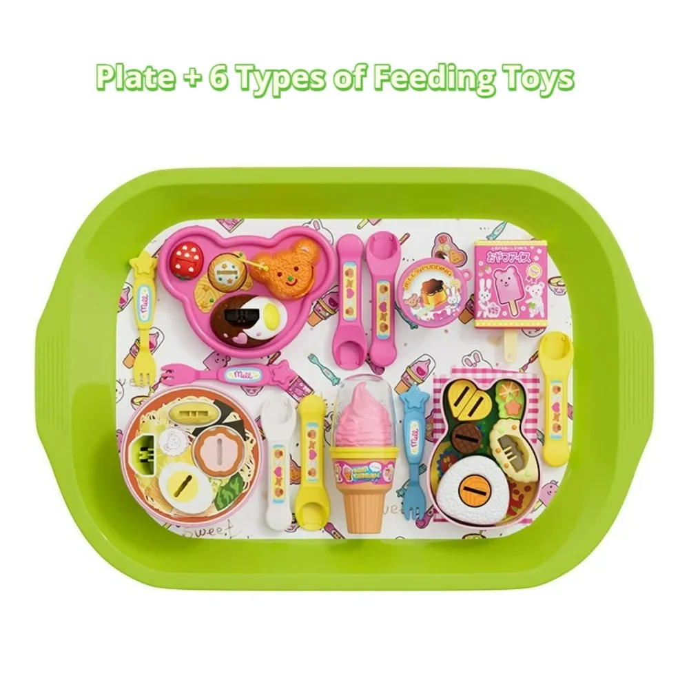 Voedselpuddingvoerspeelgoed, NIEUW 6 soorten - IJs/Pudding/Bento/Ramen met dienblad Rollenspel Vroeg onderwijs Speelhuisspeelgoed