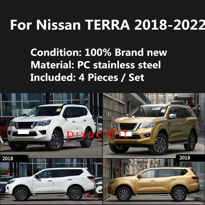 For Nissan TERRA 2018 2018 2019 2020 2021 2022 Window Visors Wind Rain Guard Roof Sun Rain Shade Vent Visor Spoiler Wing Chrome