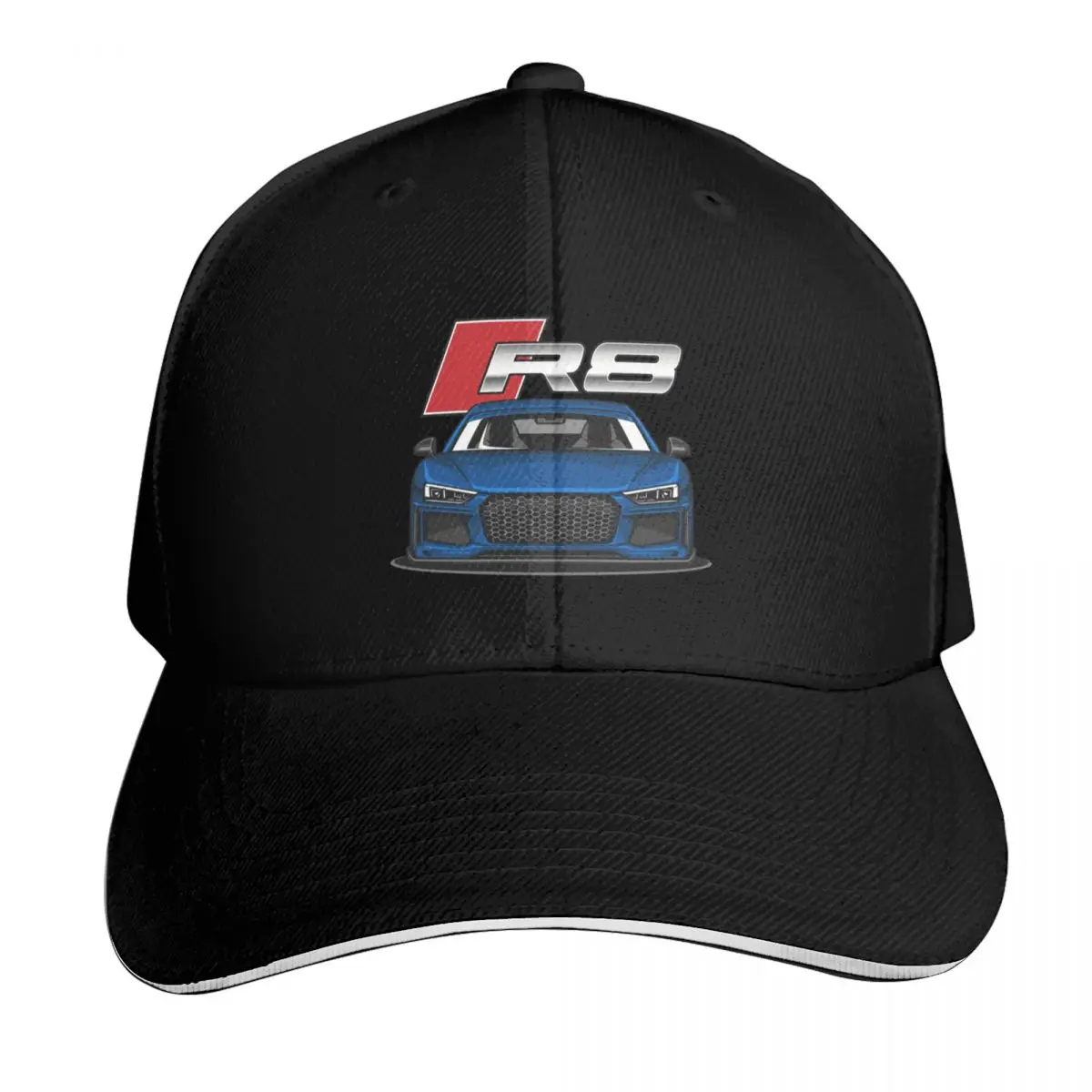 R8 V10 Performance (Scuba Blue) Baseball Cap Vintage Retro Embroidered Lightweight Packable Gift for Him Her