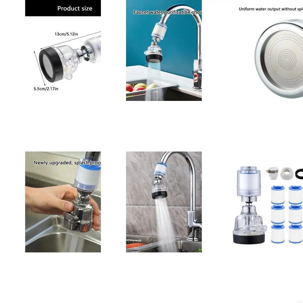 

Несколько слоев фильтрации смесительного фильтра 3 -ступенчатые картриджи набор адаптера для кухни L5be