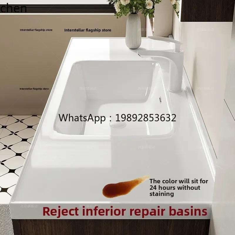 Picture 5: Medieval walnut ceramic integrated basin bathroom cabinet combination bathroom washstand bathroom wash