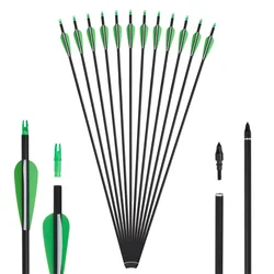 Carbon Arrows Archery Arrows for Hunting 31.5 inch MIxed Carbon Arrows for Outdoor Shooting Sports