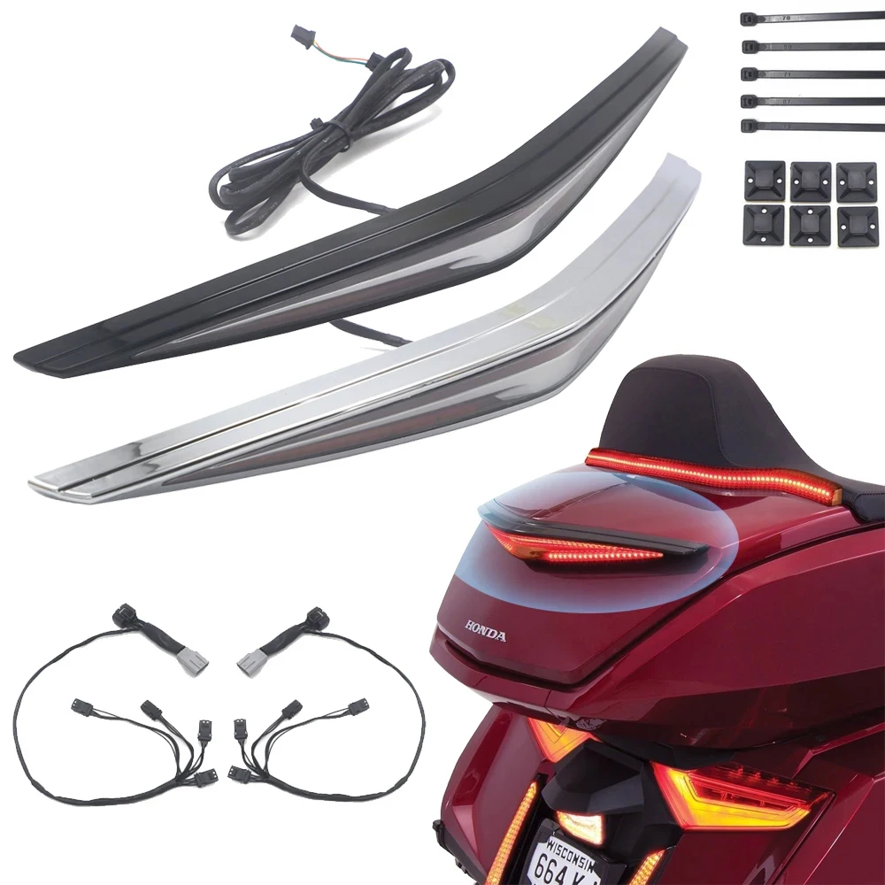 For Motorcycle Accessories LED Trunk Light Chrome or Black For Honda Goldwing Gold Wing GL 1800 GL1800 2018 2019 2020