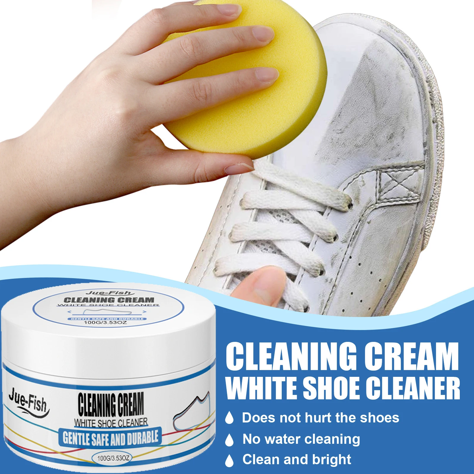Multi-purpose Shoe Cleaning Cream Remove Yellow Edge Gentle Stain Removal Brightening Powerful Decontamination Sneaker Cleaner