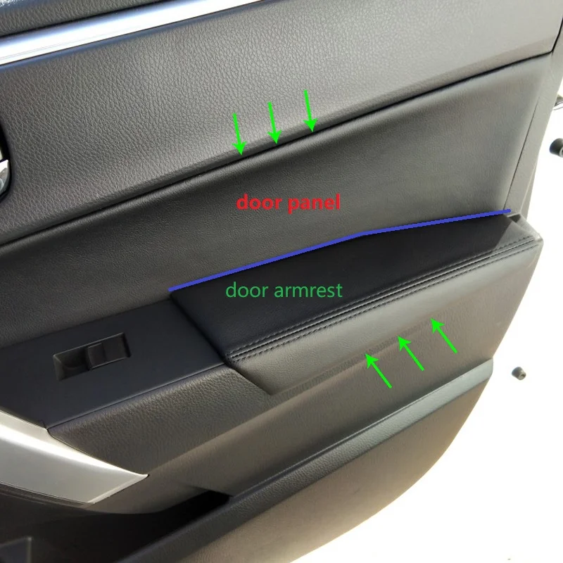 Microfiber Leather Anti-Scratch Armrest Protection Cover Center Console Door Trim Fit Toyota Corolla 2014-2017