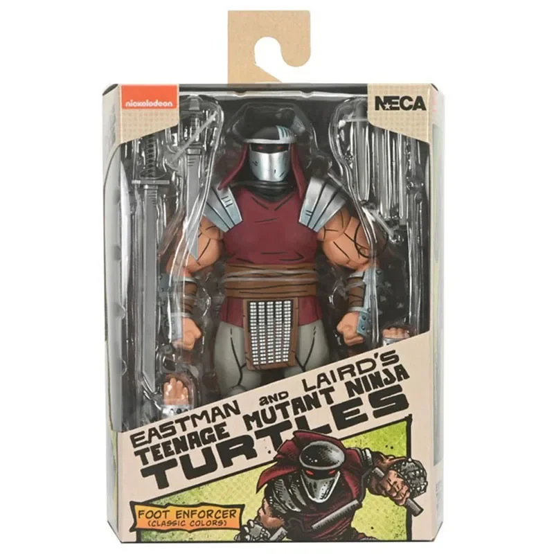 Foot Enforcer Elite Guard Classic Colors Action Figure NECA Teenage Mutant Ninja Turtle Figuras Toys 7-Inch TMNT Model Original