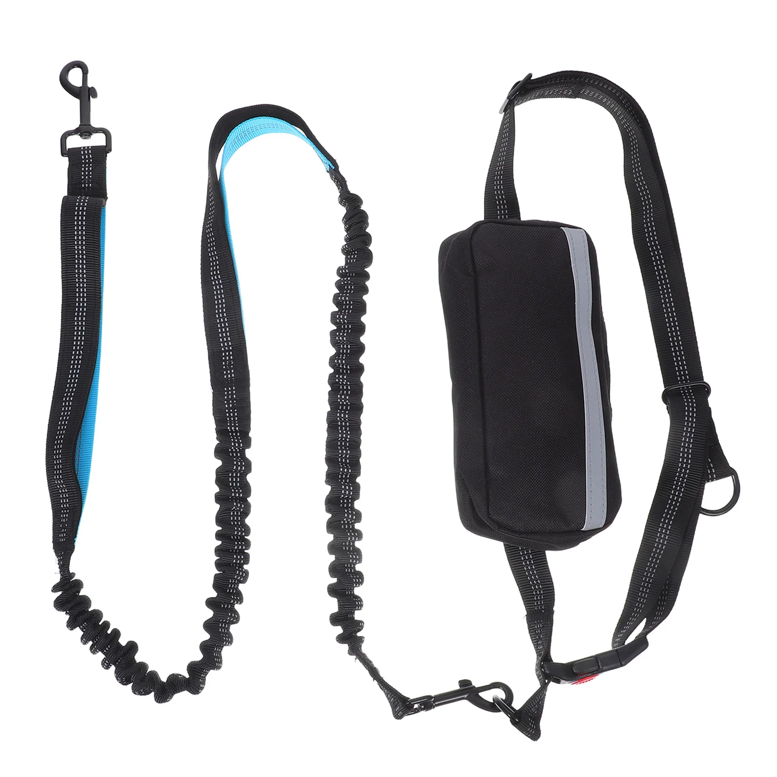 

1 set Pet Waist Bag Rope Adjustable For Medium Large Dogs Reflective Bungee Leash Storage Pouch Running Jogging Walking Dog