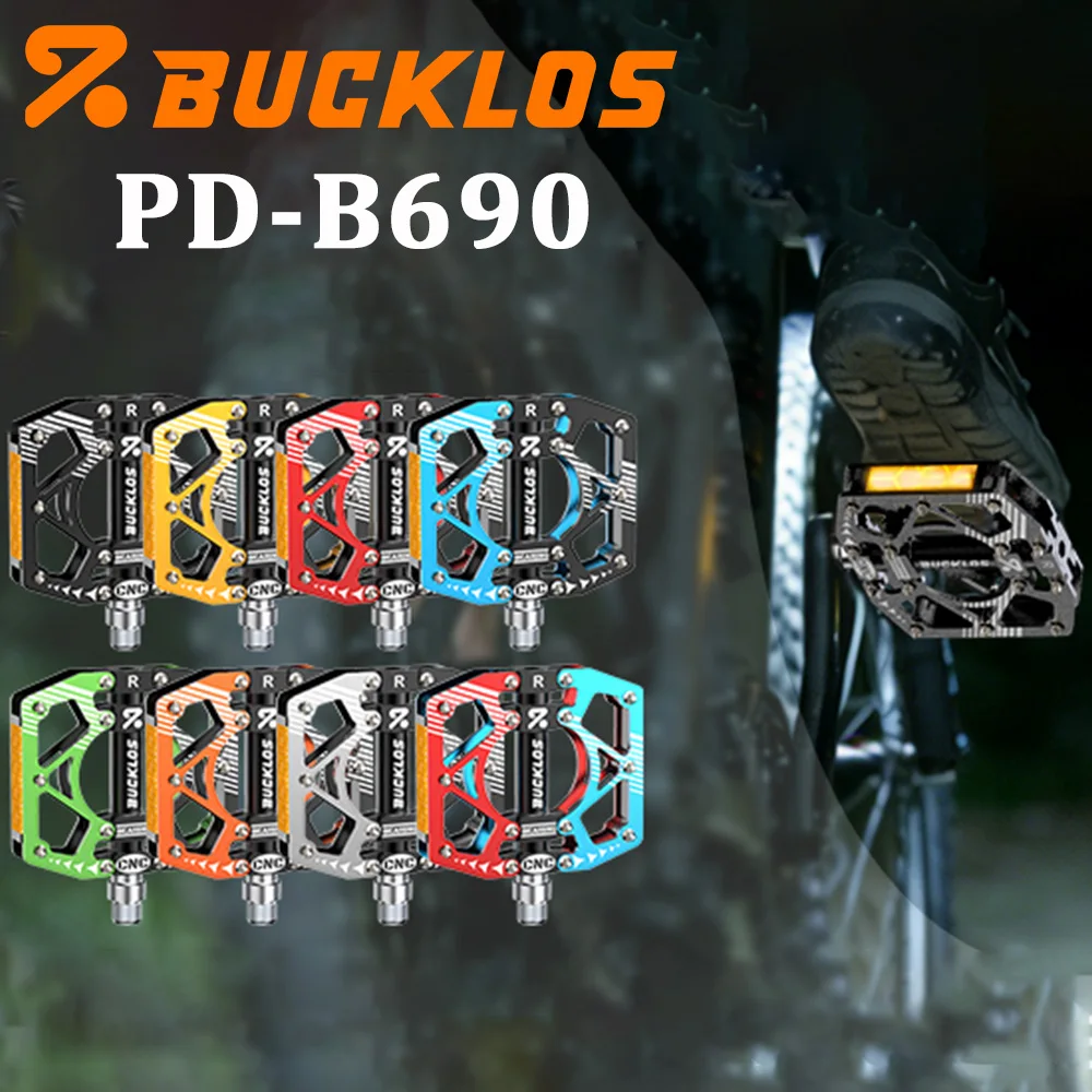 

Педали для велосипеда BUCKLOS, алюминиевые, с ЧПУ, нескользящие, для горных велосипедов, ультралегкие, с герметичными подшипниками, запчасти для велосипедов