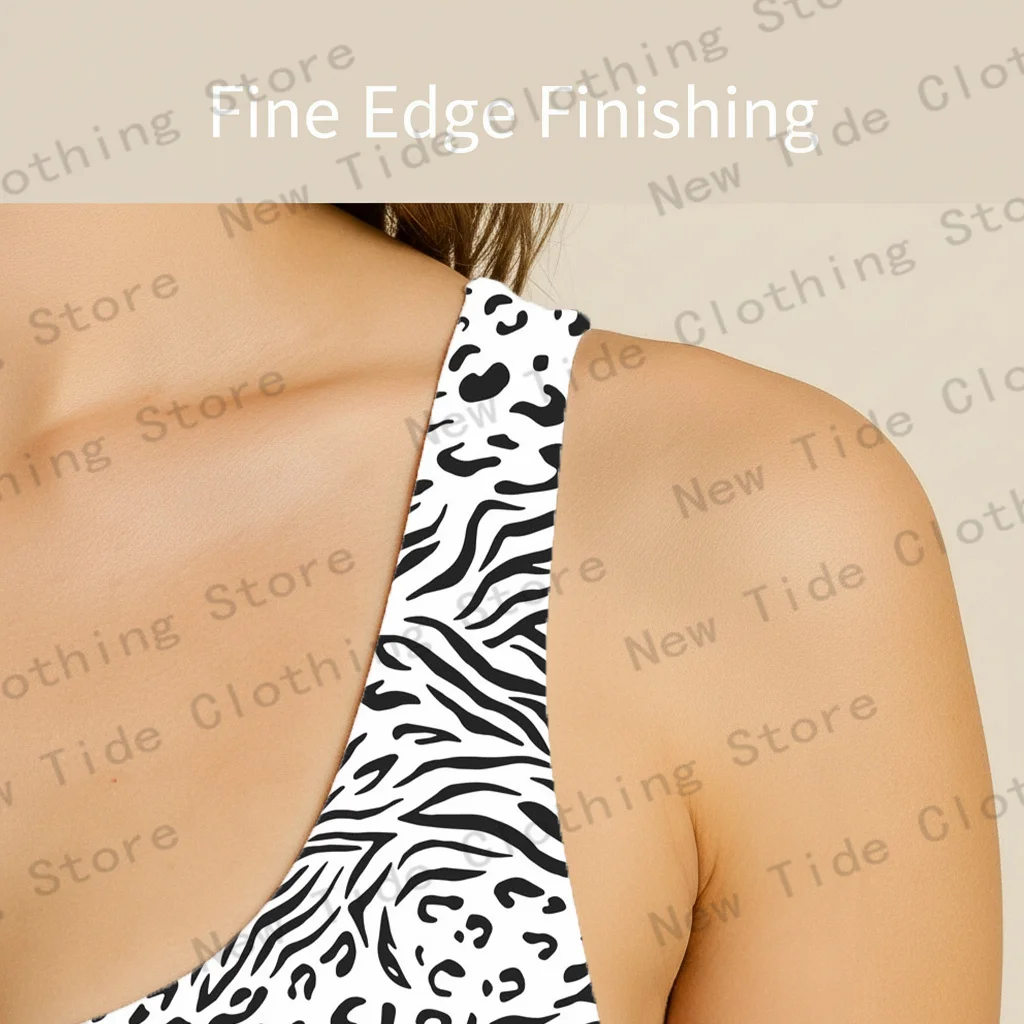 Zebra Print One Piece Swimsuit for Women Sexy Monokini Bathing Suit Summer Beachwear Trendy Animal Pattern Swimwear Outfit