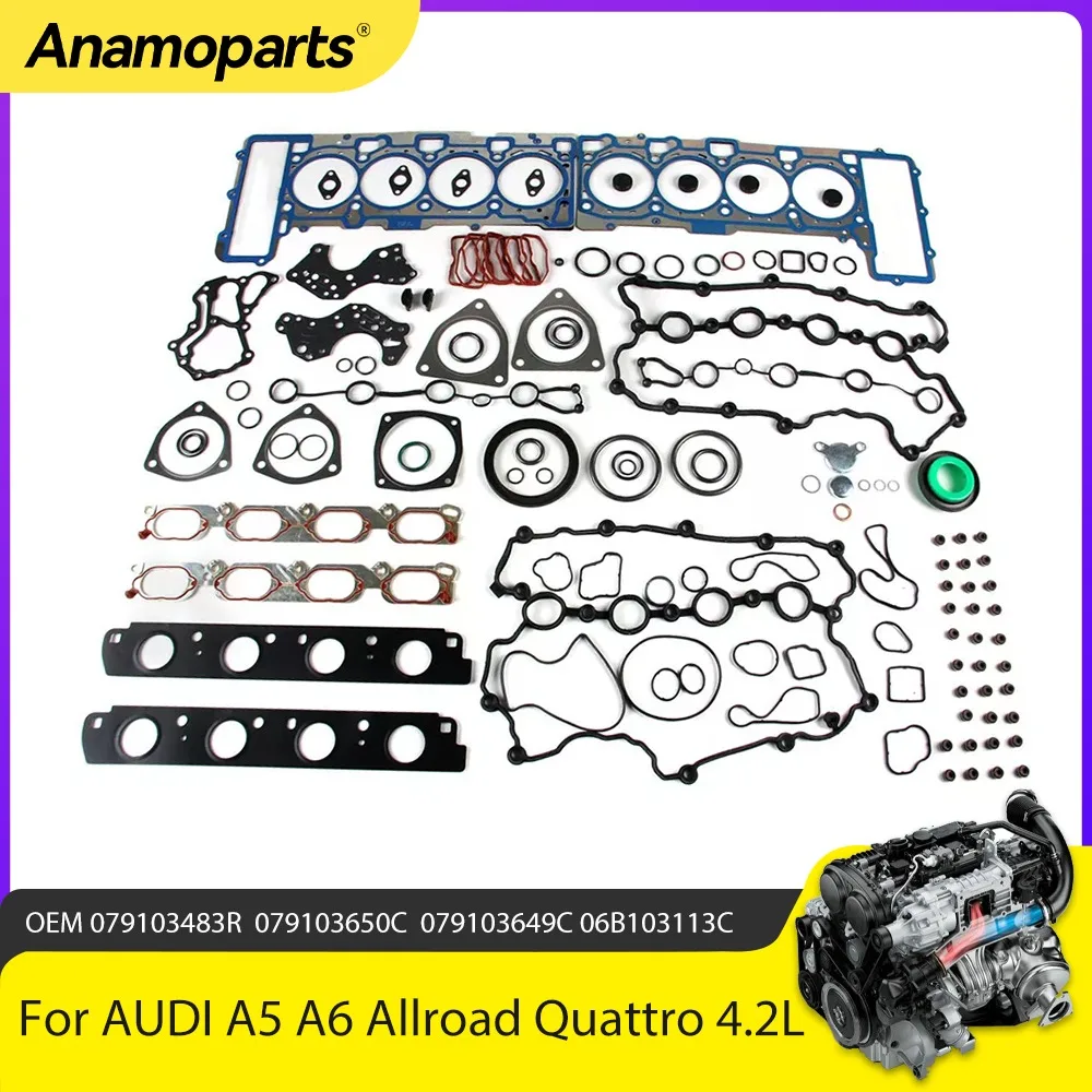 Engine Parts Full Gasket Set Fit 4.2L V8 For AUDI A5 A6 Allroad Quattro S6 A8 Q7 VW Touareg BAR CGN BVJ CAU 4.2L 2004-2011