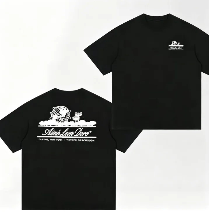 2026 Retro City Landmark Graphic T Shirt Men Black Short Sleeve O-neck Cotton Casual Unisex Streetwear Tees