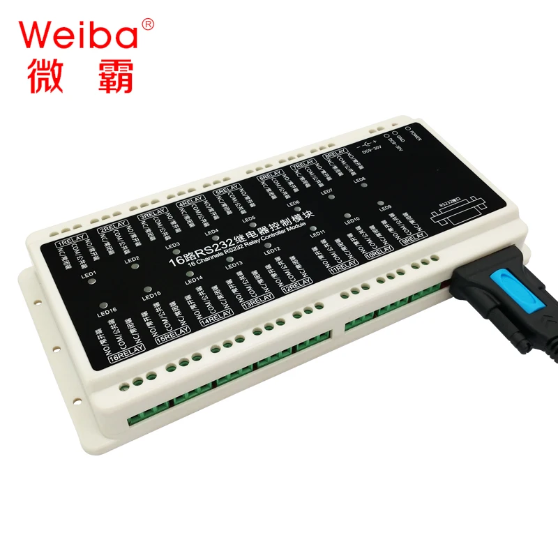 

New Product 16-way Rs232 Serial Relay Control Board Smart Home Switch Computer Connection Plc Industrial Control