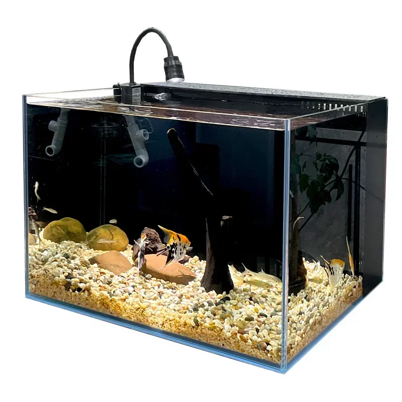 LTT fish tank living room small household new ultra-white glass ecological tank landscaping full set of customization