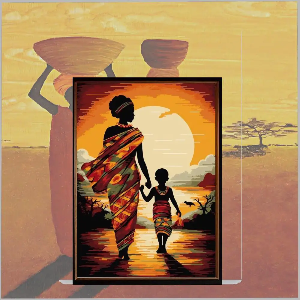 

Abstract Painting AfricanLiving Poster HD Anime Hot Theme Singer/OST/Movie-Waterproof Self-Stick Home Decor