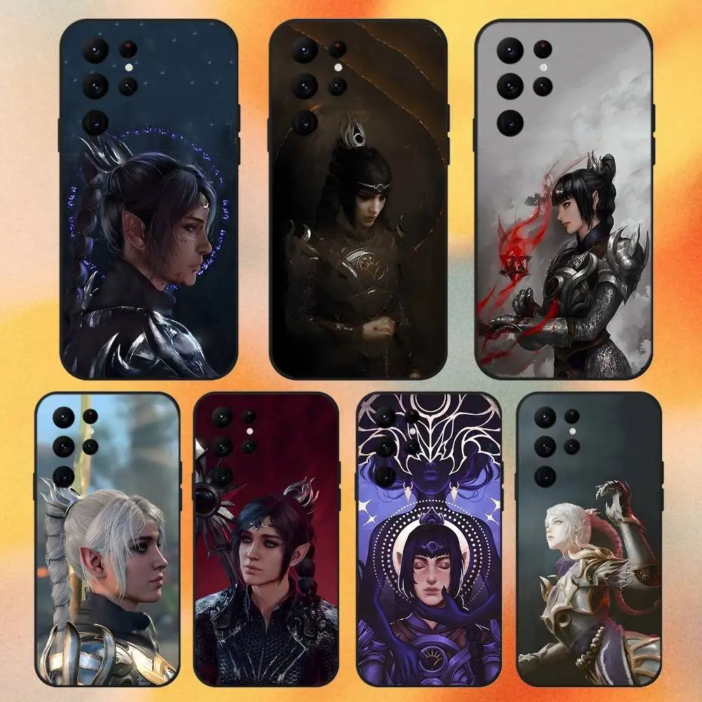 

B-Baldurs Gate 3 Shadowheart Phone Case For Samsung S 25,24,23,22,30,21,10,9,Ultra,Plus,Lite,FE,4,5G Black Soft Case