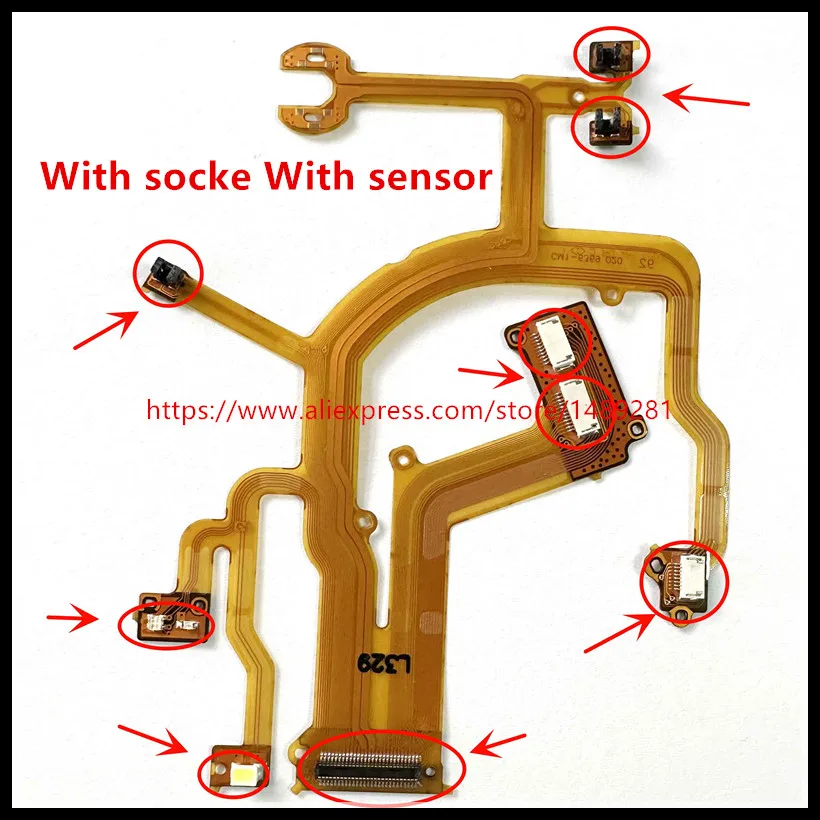

NEW Lens Back Main Flex Cable For CANON Powershot G10 G11 G12 Digital Camera Repair Part With socke With sensor