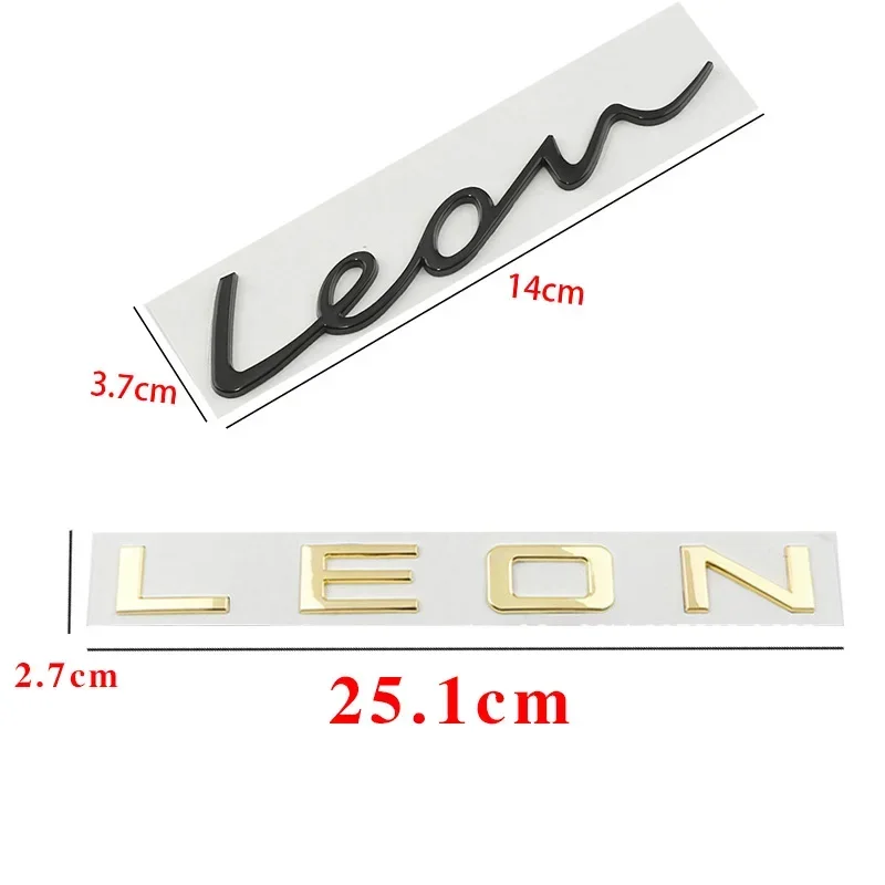 Letras de Metal 3D para maletero de coche, calcomanías con logotipo, emblema, insignia, pegatina para Seat Leon MK1, MK2, MK3, MK4, MK5, MK6 FR,