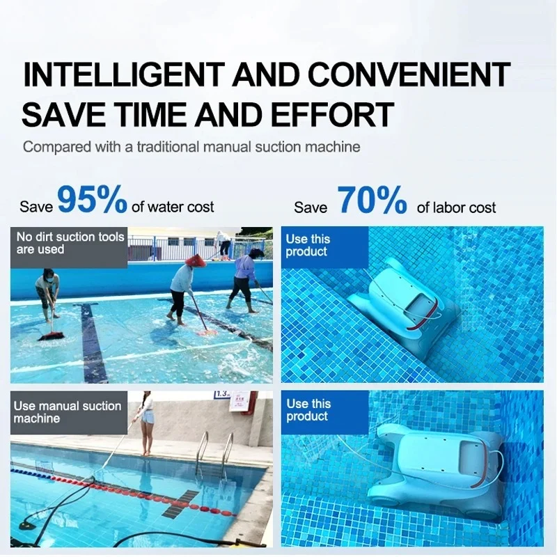 Professional Wireless Vacuum Suction Cleaner Robot Swimming Pool Cleaning Equipment