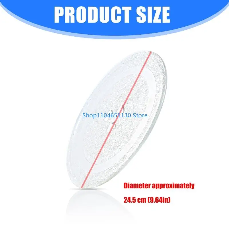 Microwave Glass Turntable Plate Y Base 24.5cm Heat Resistant Replacement Tray Suitable for Stability