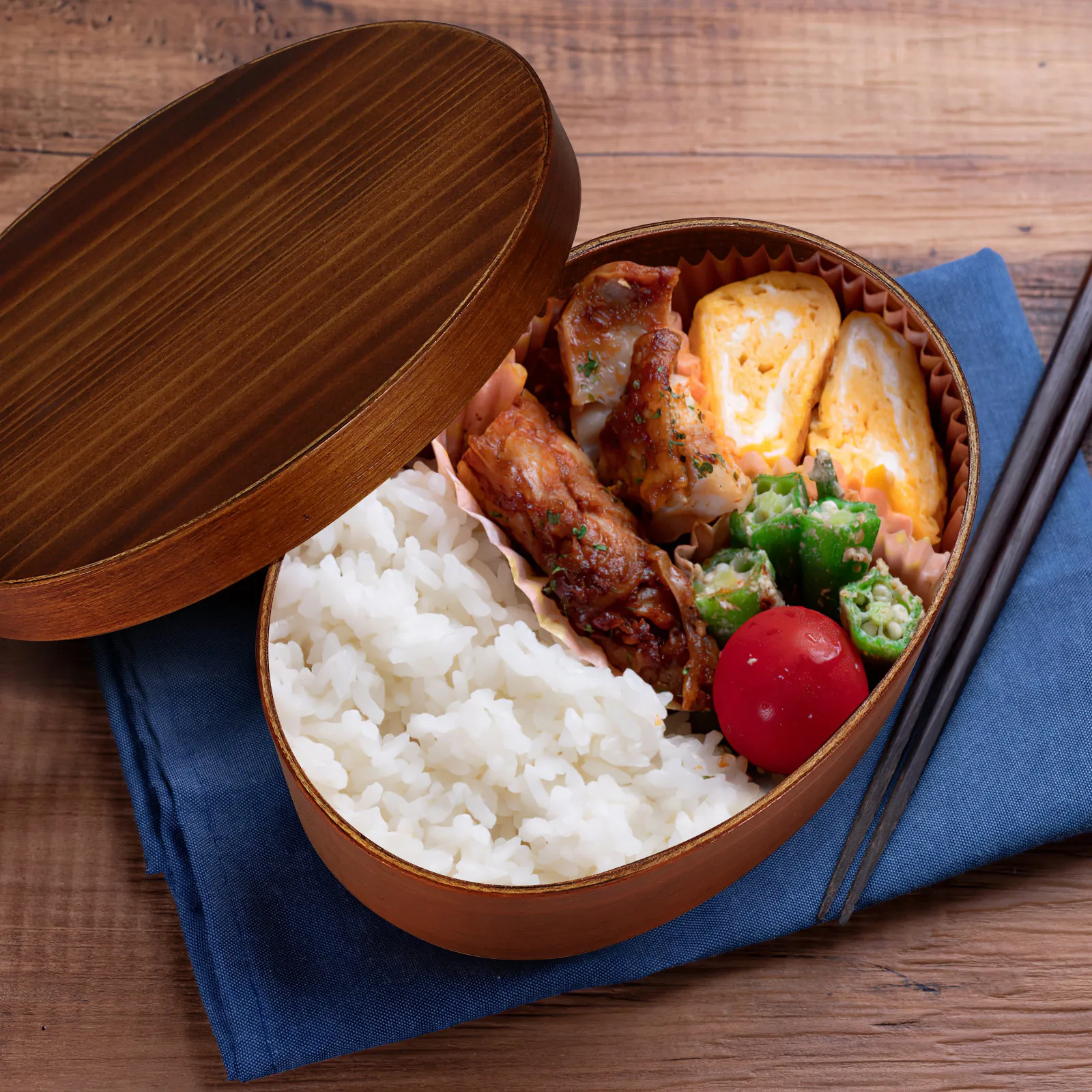

Retro Wooden Bento Box Japanese Style Single Layer 501-800ml Lunch Container Smooth Rounded Edges Compact Portable Food