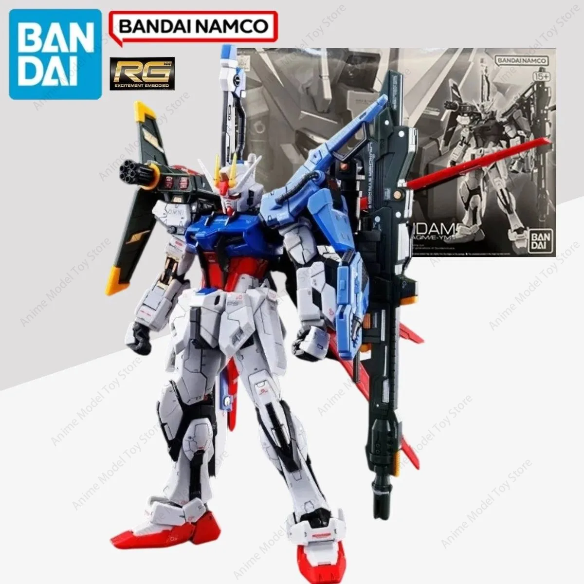 

Original Bandai in Stock Genuine Figures Gundam RG 1/144 Perfect Strike Gundam GATX105 Premium Anime Model Kits Action Toys Gift