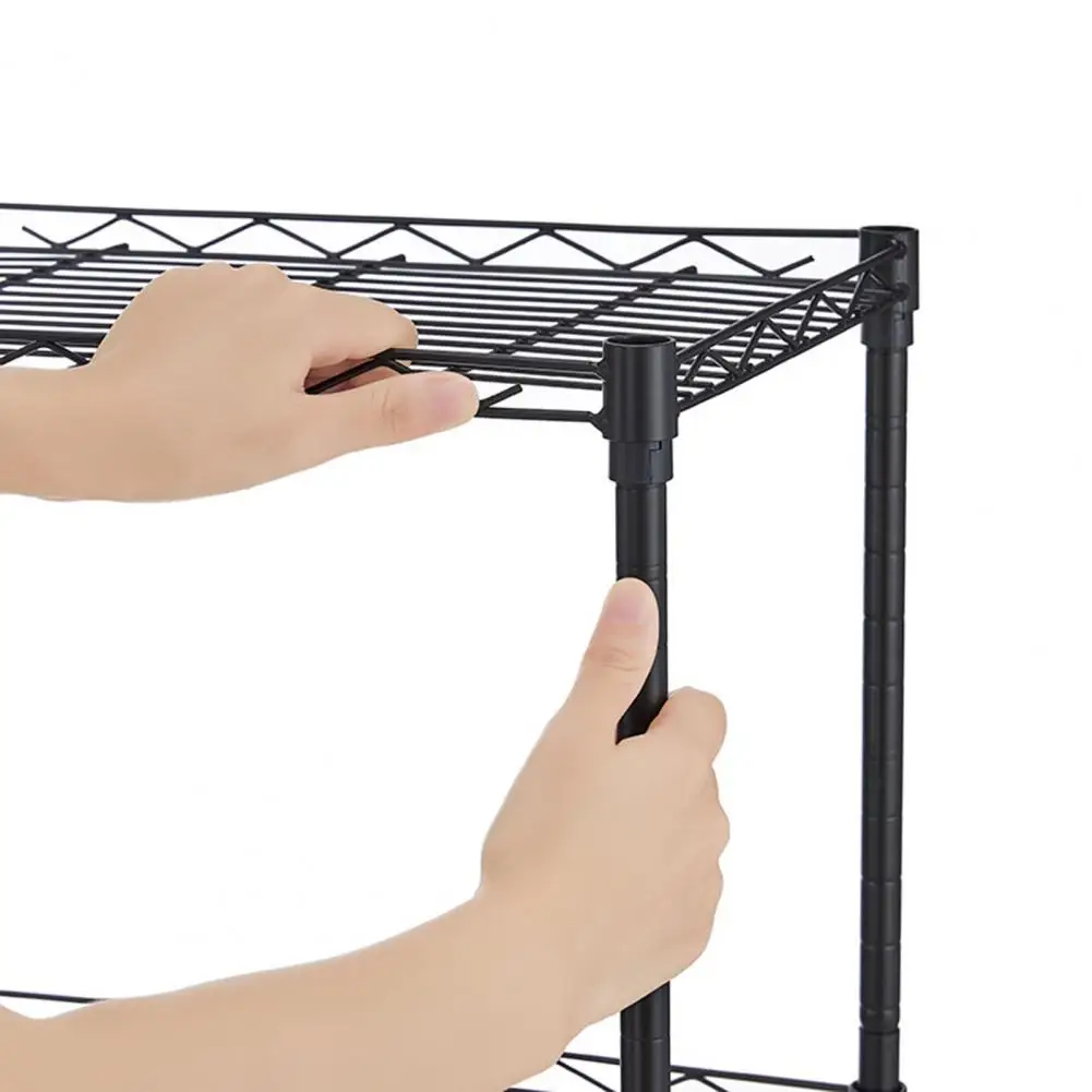 

Detachable Storage Rack Corrosion Resistant 3 Tiers Strong Load Bearing Adjustable Shelf for Kitchen Bathroom Book Spice Storage