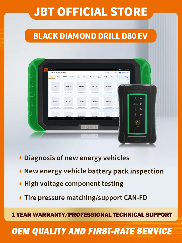 JBT D80 EV Special Diagnostic Tablet for New  Automotive decoder automobile diagnosis equipment Diagnosis of new energy vehicles