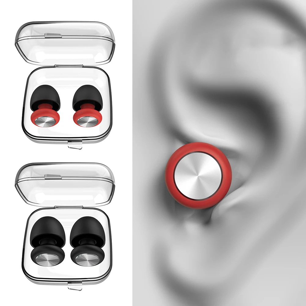 Silicone Ear Plugs Sleep Anti-Noise Snoring Earplugs Noise Cancelling For Sleeping Noise Reduction Protect Hearing Travel