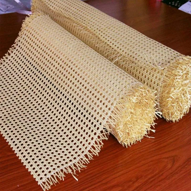 4-6.6 Meters Plastic Rattan Cane Webbing Roll Handmade Weaving Synthetic PE Material Ceiling Chair Table Cabinet Warerobe Decor