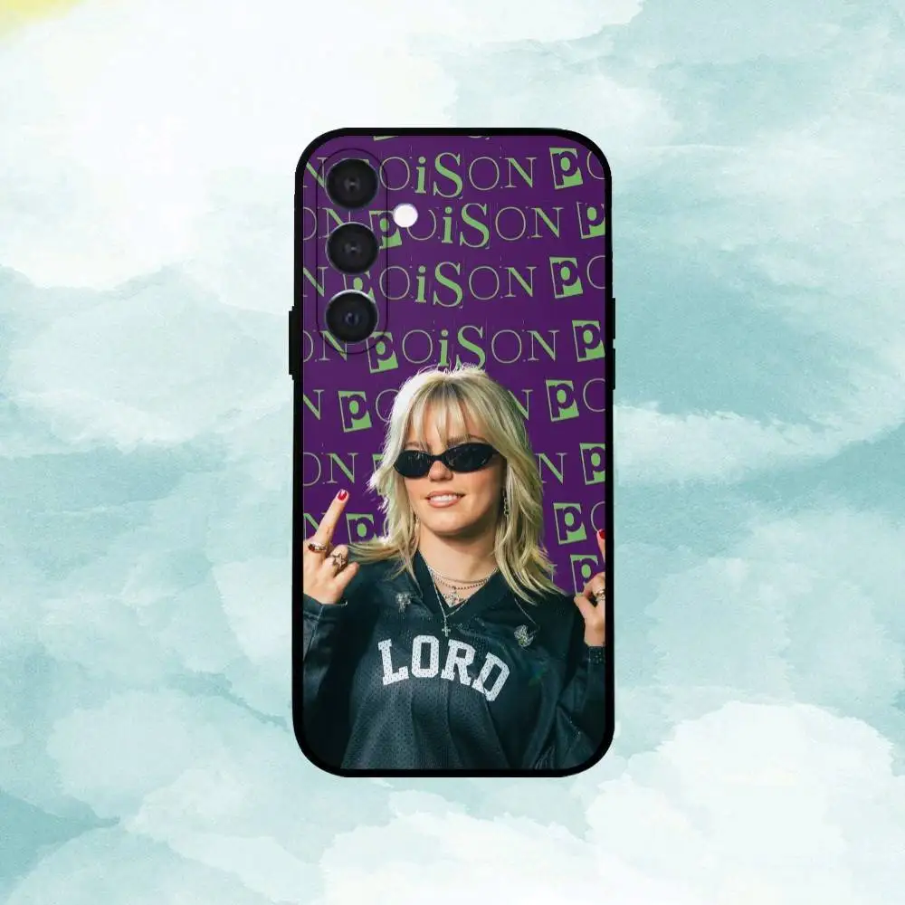 Capa de telefone Singer R-Renee R-Rapp para Samsung A73, A21s, A22, A31, A32, A52, A53, A71, A80, concha preta macia