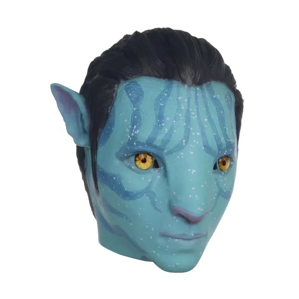 Movie Zawaland Avatar 2 Cosplay Mask Latex Mask for Men Halloween Na'vi Cosplay Props Party Costume Accessories Adult Movie