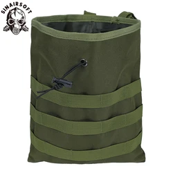 SINAIRSOFT Roll-up MOLLE Dump Pouch Tactical Magazine Recovery Pouch Outdoor Drawstring Mag Recycling Pouch Airsoft Hunting Gear