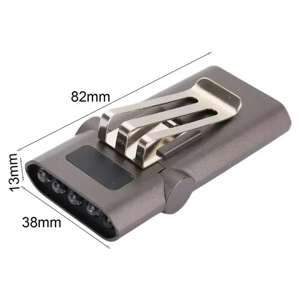 Mini farol LED com USB recarregável, aba impermeável do chapéu, aba do chapéu, Mini Clip Light