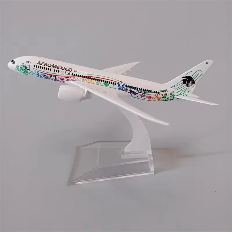 16cm Alloy Metal Mexican Air Aeromeixco B787 Airlines Airplane Model Boeing 787 Airways Plane Model 1/400 Scale Diecast Aircraft