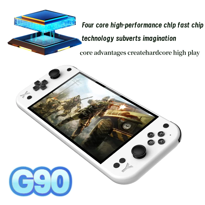

Новая портативная игровая консоль G90 с 7 дюймов, 64 ГБ, 4000 мАч, Arcade HD Edition, совместимая с PSP/PS1 Retro Classic TV Game Contr