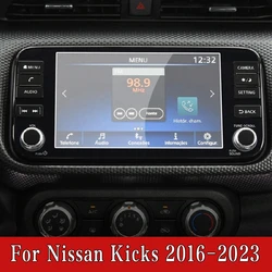 For Nissan Kicks 2016 2017 2018-2023 Car Interior Accessories GPS Navigation Screen Tempered Glass Protective Film Anti-scratch