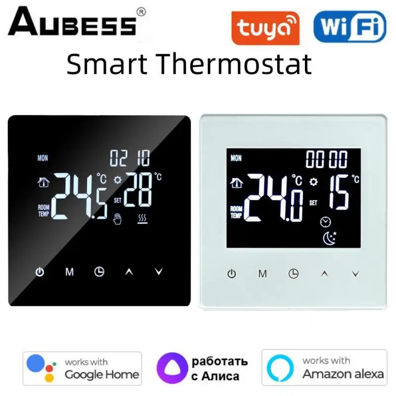 Tuya WiFi Smart Thermostat LCD Touch Screen for Electric Floor Heating Water Temperature Remote Controller Via Alexa Google Home