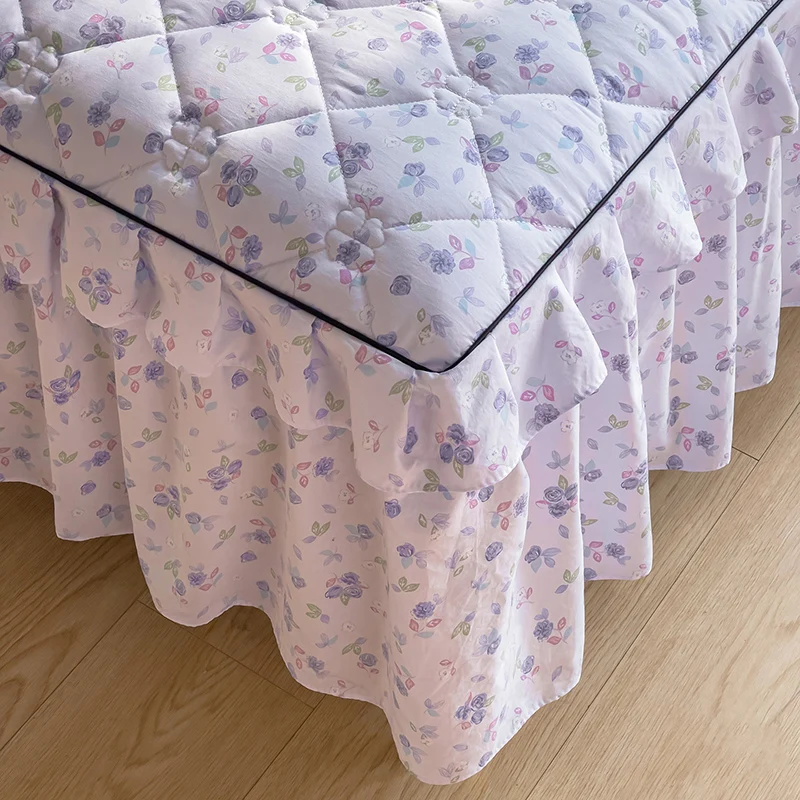 1pc Quilted Bed Skirt Single/Queen/King Size Printed Bedsheet with Skirts Thickened Bedskirt colcha de cama casal 침대스커트