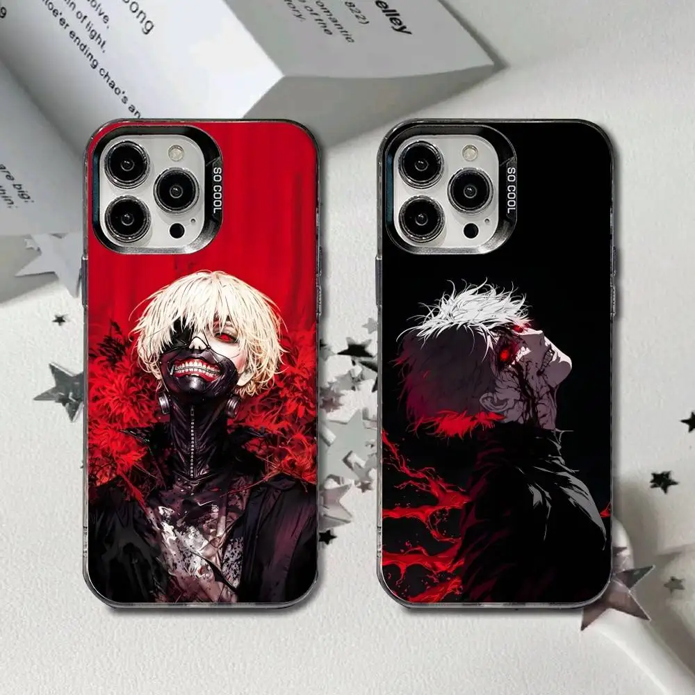 Tokyo Ghoul Kaneki Ken Anime Phone Case For iPhone 16,15,14,13,12,11,8,7,Pro,Max,Plus,Mini,XS,SE Black Matte Hard