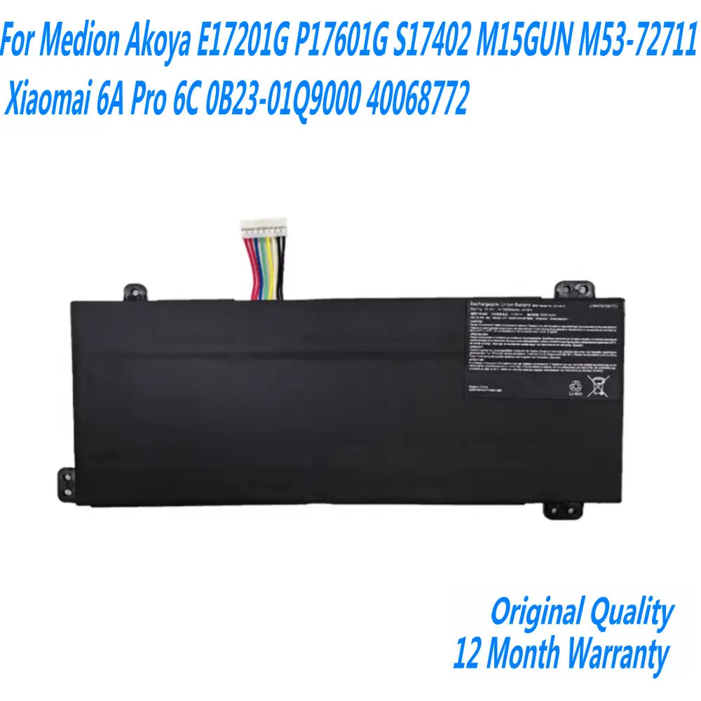 

A31-M15 A31-M17 Laptop Battery For Medion Akoya E17201G P17601G S17402 M15GUN M53-72711 Xiaomai 6A Pro,6C,0B23-01Q9000 40068772