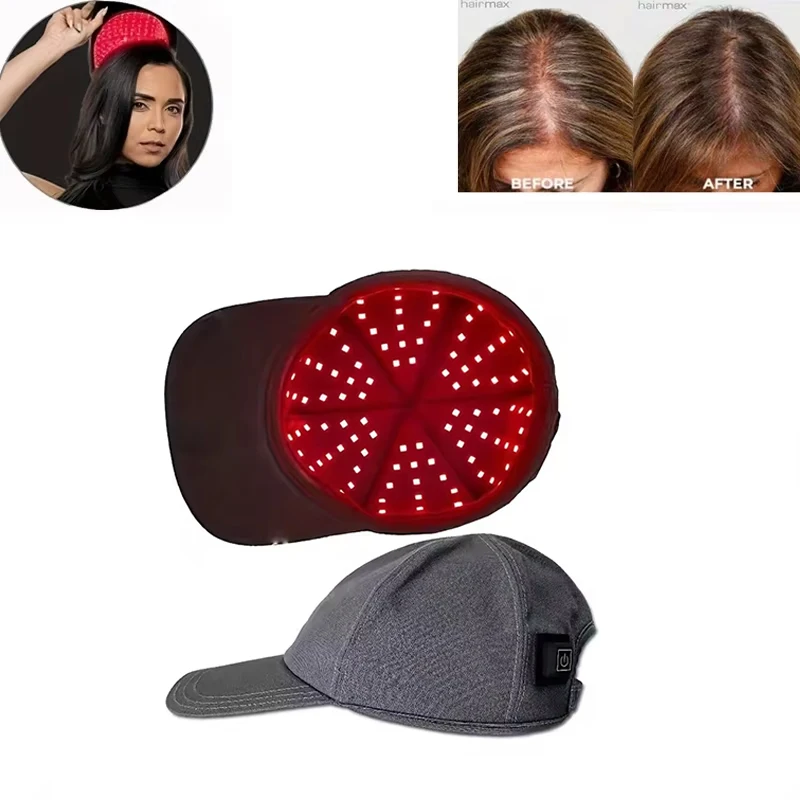 

Hair Care Hat New 96Pcs Infrared LEDs 660nm&850nm Red Light Therapy Hair Growth Cap for Hair Regrowth Anti Hair Loss Relax Scalp