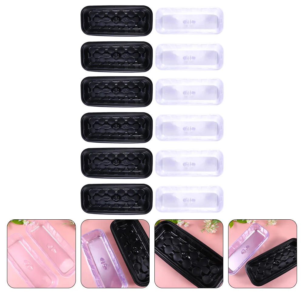 

6 set Indoor Garden Propagating Tray Multi-purpose Planting Case Succulent Microgreens Pot Durable Plastic Nursery