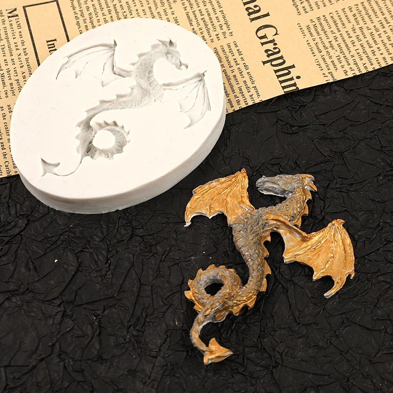 

Flying Dragon Silicone Resin Mold Pastry Fondant Moulds Wedding Cake Decoration Tools Kitchen Baking Accessories