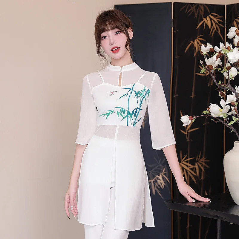 

Guofeng Beautician Beauty Salon Health Center Spa Ear Work Clothes Foot Bath Foot Therapy High-end Technician Work Clothes