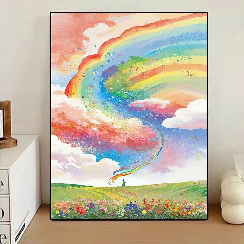 

A-0235 Happy Rainbow Abstract Art