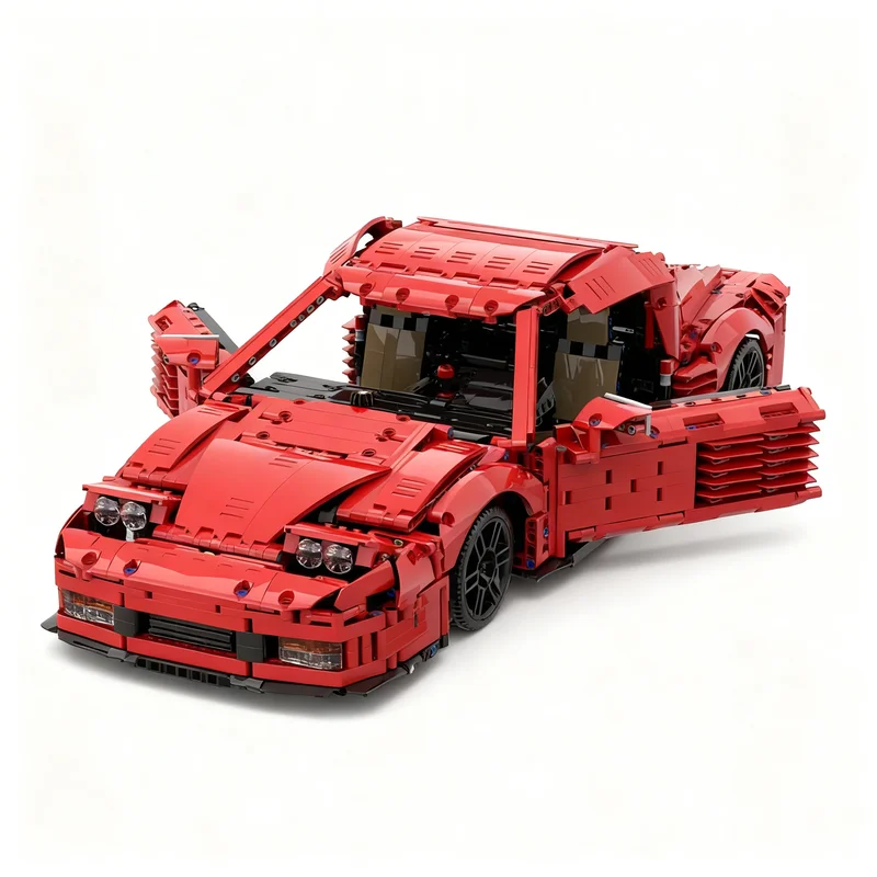 3837pcs MOC Ferrariess Testarossa 1 8 Scale Technical Model Building Blocks Architecture Christmas Gifts Toys Education 3D Art