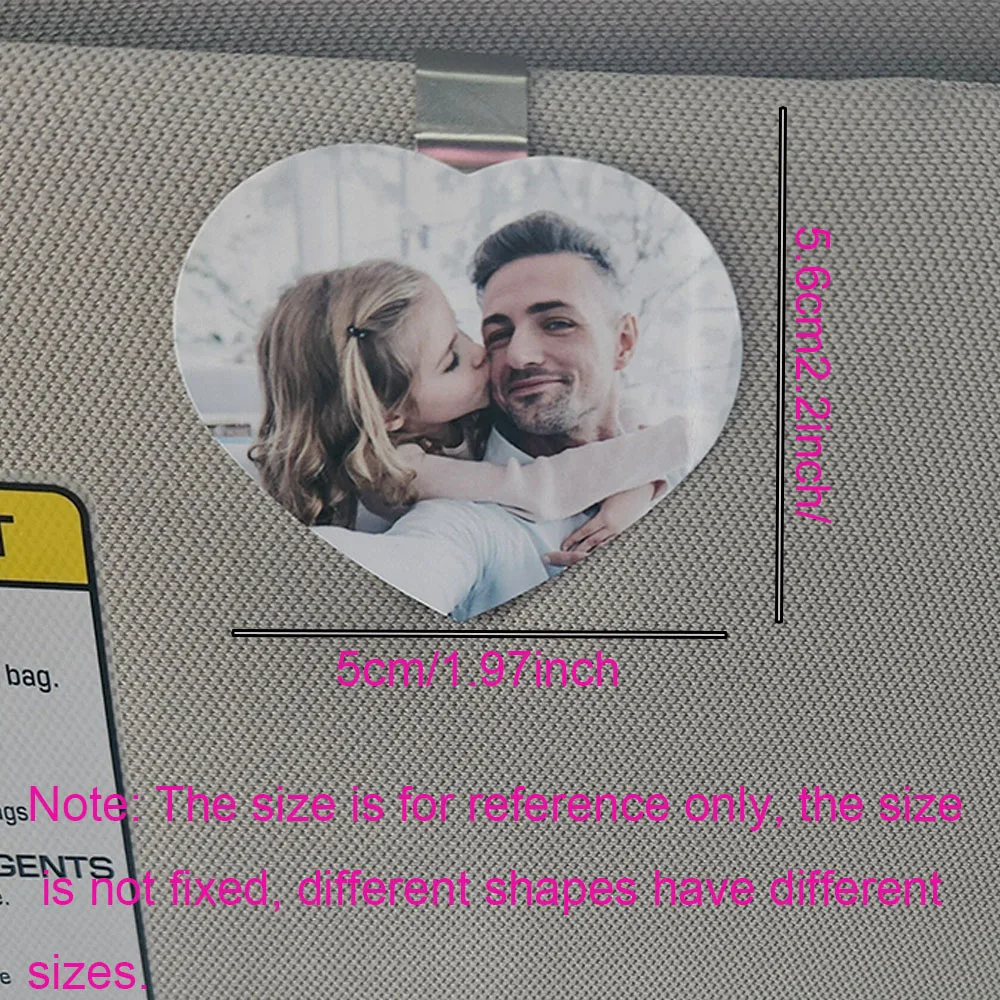 قطعة واحدة من مشبك السيارة المخصص من الفولاذ المقاوم للصدأ - صور مخصصة مخصصة، DIY، منقوشة بالليزر، ملحقات سيارة مثالية للاستخدام اليومي وعملية