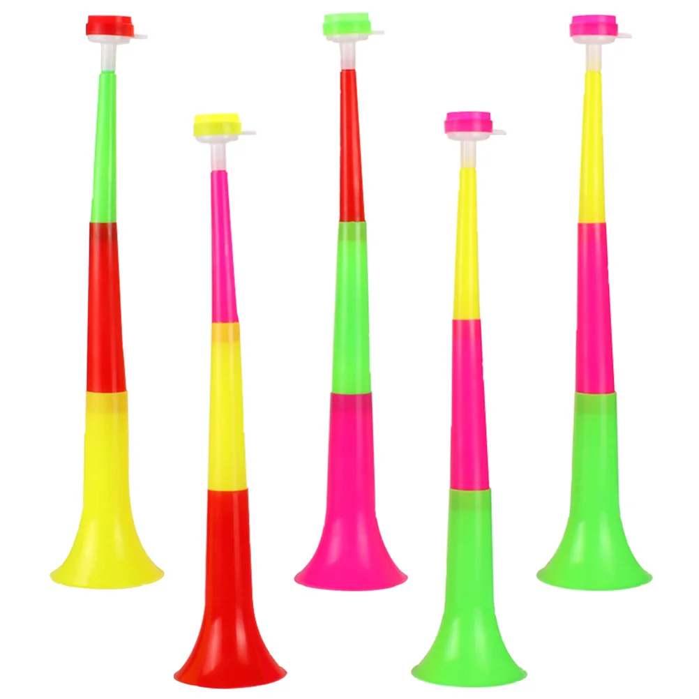 

5 Pcs Children's Trumpet Horn Party Football Noise Makers Musical Toys Stadium Plastic Soccer Cheer Telescopic Trumpets