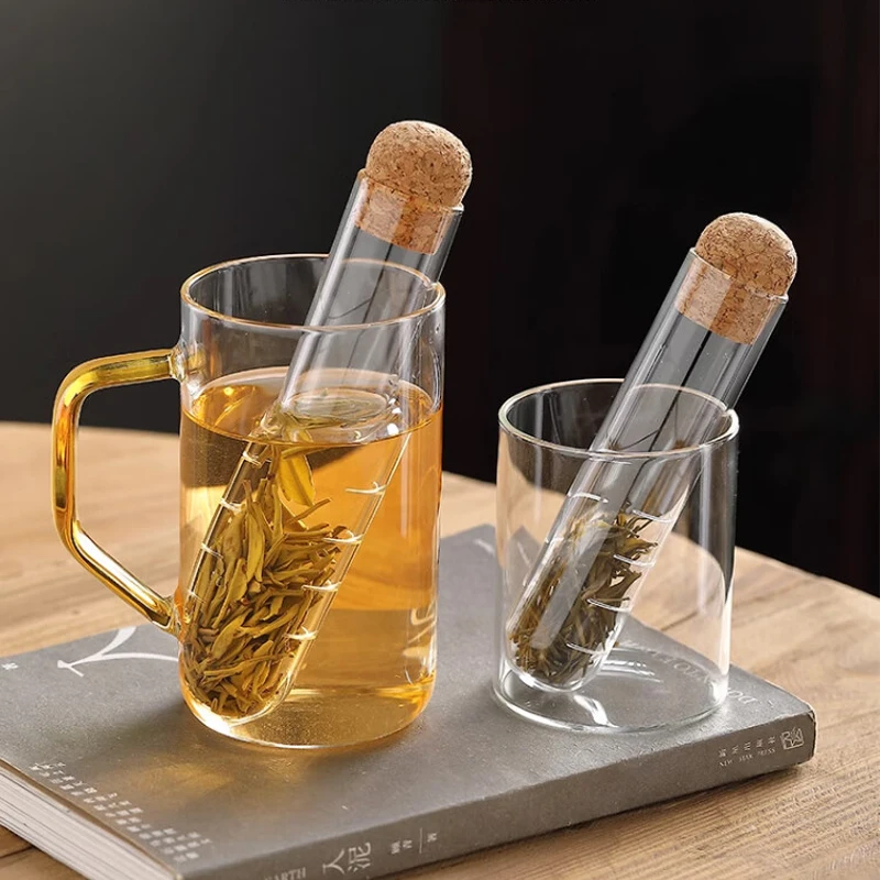 

Tea Infuser Filter Sieve Glass Pipe Creative Tea Mate Maker Brewing for Spice Herb Tea Strainer Teaware Tool Accessorie