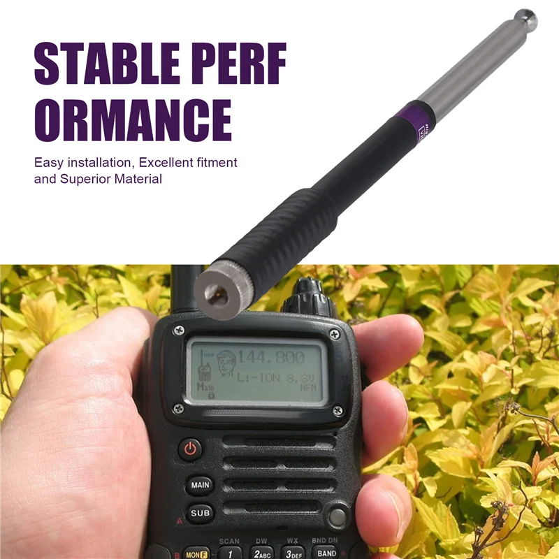 ABMF-텔레스코픽 안테나 SMA-남성 VHF 136-174Mhz Kenwood Yaesu VX6R 7R 용 워키 토키로드 안테나